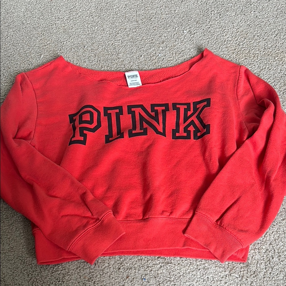 Pink Red Sweatshirt Large